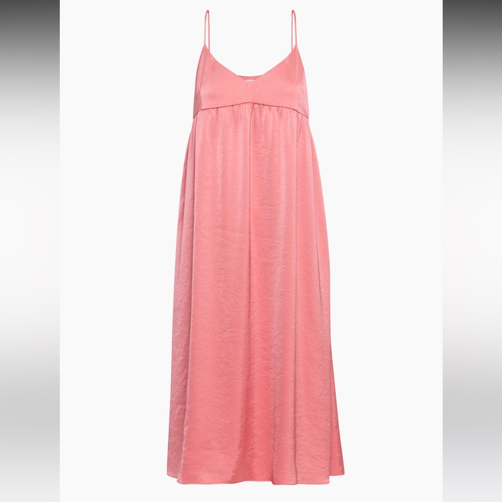 Satin Babydoll Midi Dress
